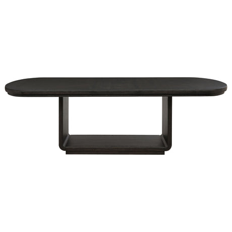 Bangor - Extension Dining Table With Pedestal Base - Black