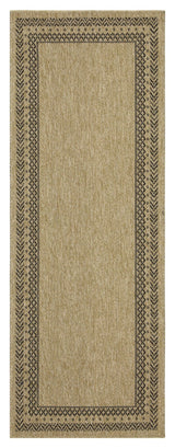 Earth - 5'3" X 7'3" Polypropylene Indoor, Outdoor Area Rug - Jute / Black