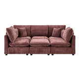 Modern Sectional Sofa U-Shaped With Movable Ottoman Storage Armrests And USB Ports