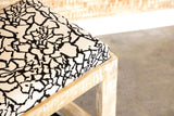 Aiden Fabric Upholstered Accent Bench Distressed White - 914138