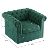 Chesterfield Style Swivel Club Chair With Button Tufted