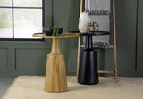 Ixia Round Solid Mango Wood Accent Side Table Natural - 915105