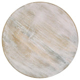 Dianella Round Pedestal Base Accent Side Table White Washed - 915107