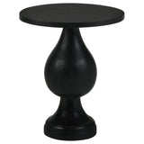 Dianella Round Pedestal Base Accent Side Table Black Stain - 915108
