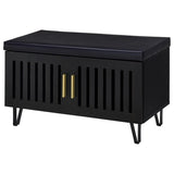 Brixton 2-door Padded Entryway Shoe Storage Bench Black - 915152