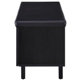 Brixton 2-door Padded Entryway Shoe Storage Bench Black - 915152