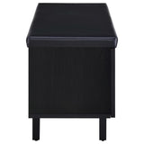 Brixton 2-door Padded Entryway Shoe Storage Bench Black - 915152