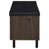 Brixton 2-door Padded Entryway Shoe Storage Bench Smoked Oak - 915153