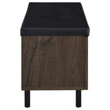 Brixton 2-door Padded Entryway Shoe Storage Bench Smoked Oak - 915153