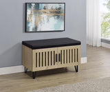 Brixton 2-door Padded Entryway Shoe Storage Bench White Oak - 915154