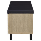 Brixton 2-door Padded Entryway Shoe Storage Bench White Oak - 915154