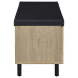 Brixton 2-door Padded Entryway Shoe Storage Bench White Oak - 915154