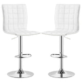 Ashbury - Upholstered Adjustable Bar Stool (Set of 2) - White