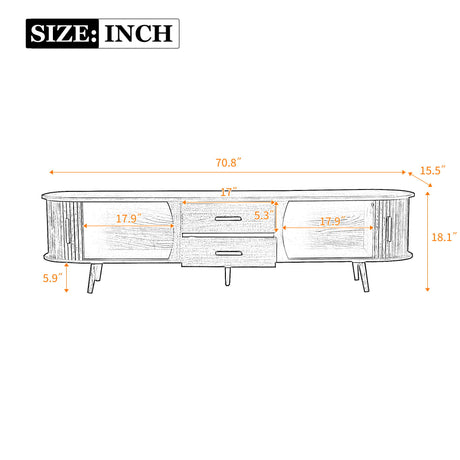 TV Stand, Entertainment Center With Storage