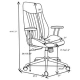 Hiram - Upholstered Adjustable Chair With High Back Support - Brown
