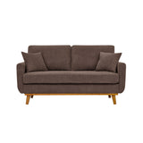 Upholstered Loveseat With Arms And Pillows