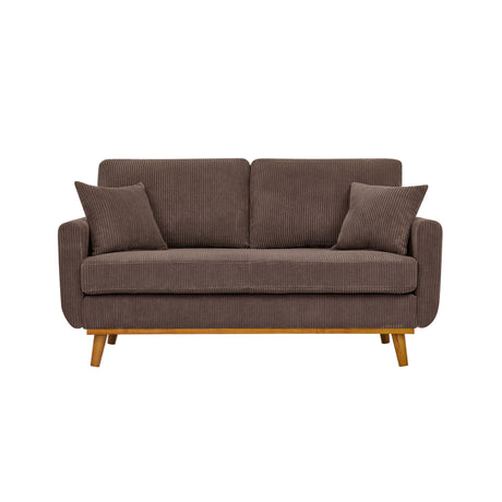 Upholstered Loveseat With Arms And Pillows