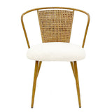 Dining Chairs With Wing Back Design For Kitchen (Set of 2) - Beige / Brown