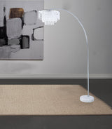 Shirley 86-inch Hanging Crystal Arc Metal Floor Lamp Chrome - 920065