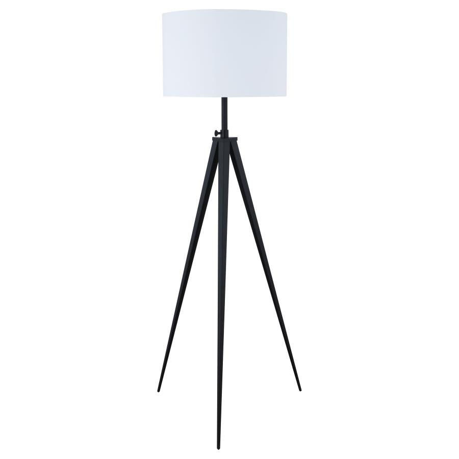 Harrington 60-inch Drum Shade Metal Tripod Floor Lamp Black - 920074