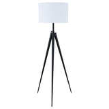 Harrington 60-inch Drum Shade Metal Tripod Floor Lamp Black - 920074