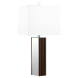 Elena 30-inch Square Tapered Mirrored Table Lamp Brown - 920177