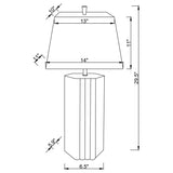 Elena 30-inch Square Tapered Mirrored Table Lamp Brown - 920177