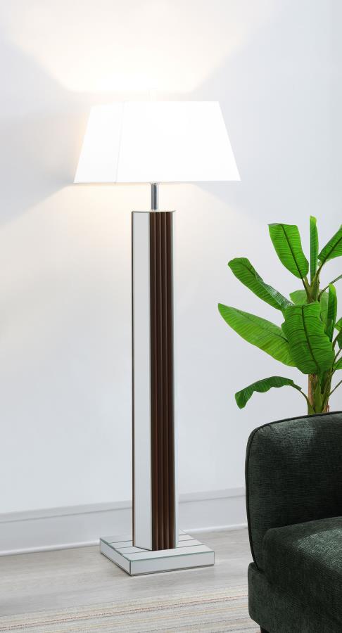 Elena 67-inch Square Tapered Mirrored Floor Lamp Brown - 920178