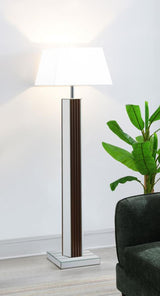 Elena 67-inch Square Tapered Mirrored Floor Lamp Brown - 920178