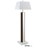 Elena 67-inch Square Tapered Mirrored Floor Lamp Brown - 920178