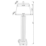 Elena 67-inch Square Tapered Mirrored Floor Lamp Brown - 920178