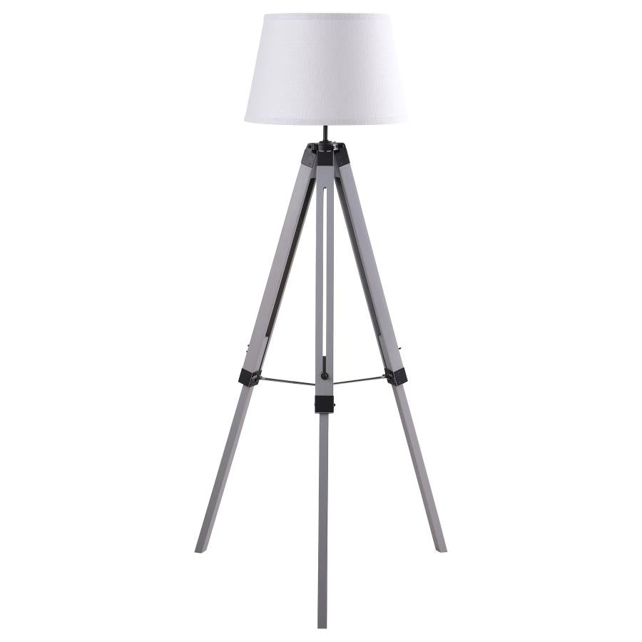 Dayton 56-inch Empire Shade Metal Tripod Floor Lamp Grey - 920212