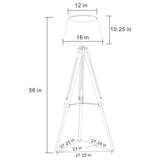 Dayton 56-inch Empire Shade Metal Tripod Floor Lamp Grey - 920212