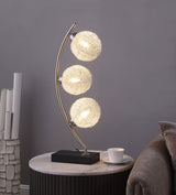 Claudia 30-inch Woven Spherical Metal Table Lamp Black - 920233