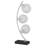 Claudia 30-inch Woven Spherical Metal Table Lamp Black - 920233