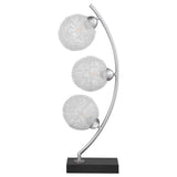 Claudia 30-inch Woven Spherical Metal Table Lamp Black - 920233
