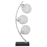 Claudia 30-inch Woven Spherical Metal Table Lamp Black - 920233
