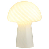 Kanaby Mushroom Shaped Glass Bedside Table Lamp White - 920249