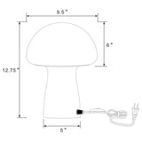 Kanaby Mushroom Shaped Glass Bedside Table Lamp White - 920249