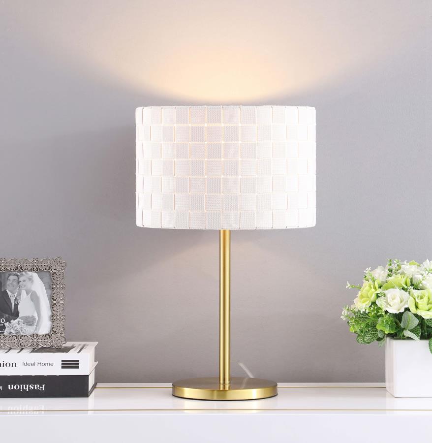 Ramiro 66-inch Drum Shade Metal Bedside Table Lamp Gold - 920304