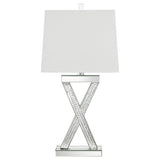 Dominick 31-inch Tapered Mirrored Acrylic Table Lamp Silver - 923289