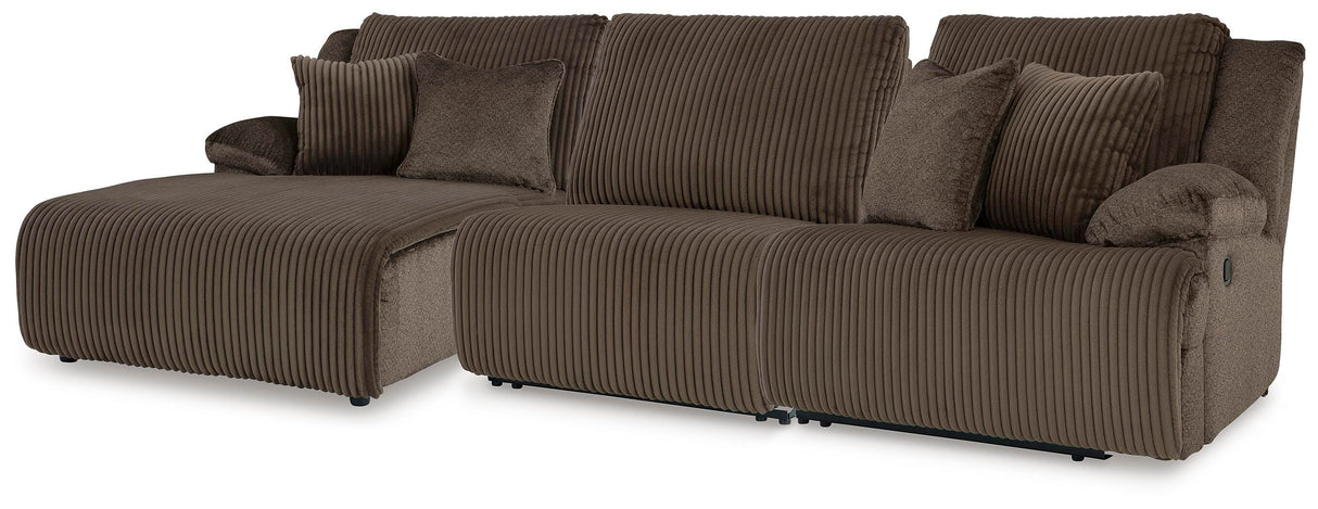 Top Tier 3-Piece Reclining Sofa Chaise Sectional - 92705S11