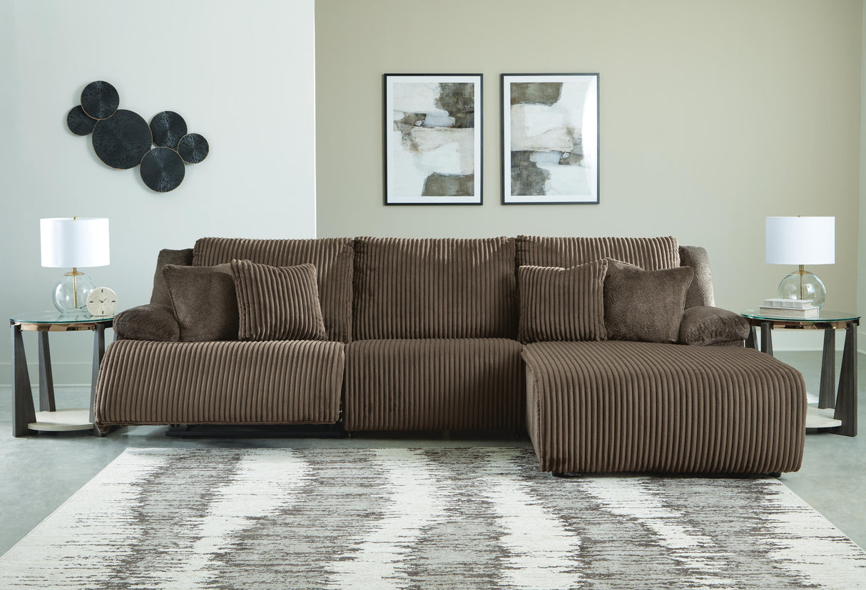 Top Tier 3-Piece Reclining Sectional Sofa Chaise - 92705S6