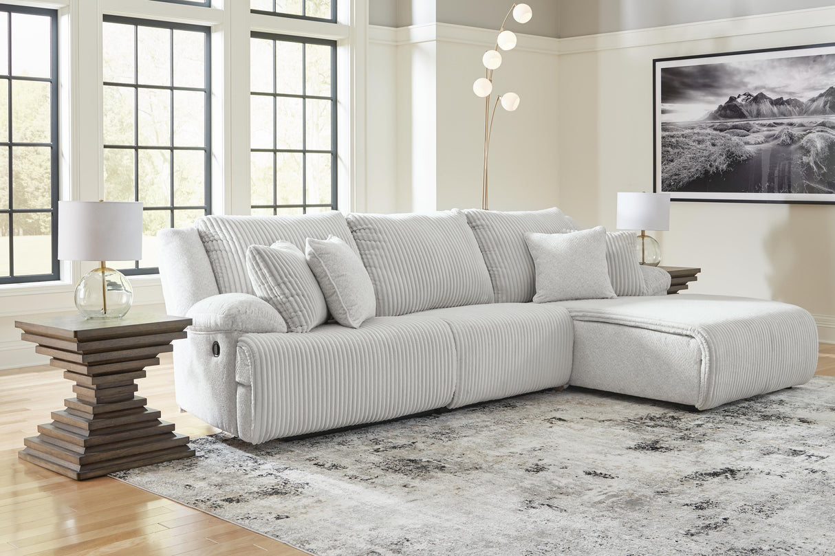 Top Tier 3-Piece Reclining Sectional Sofa Chaise - 92706S6