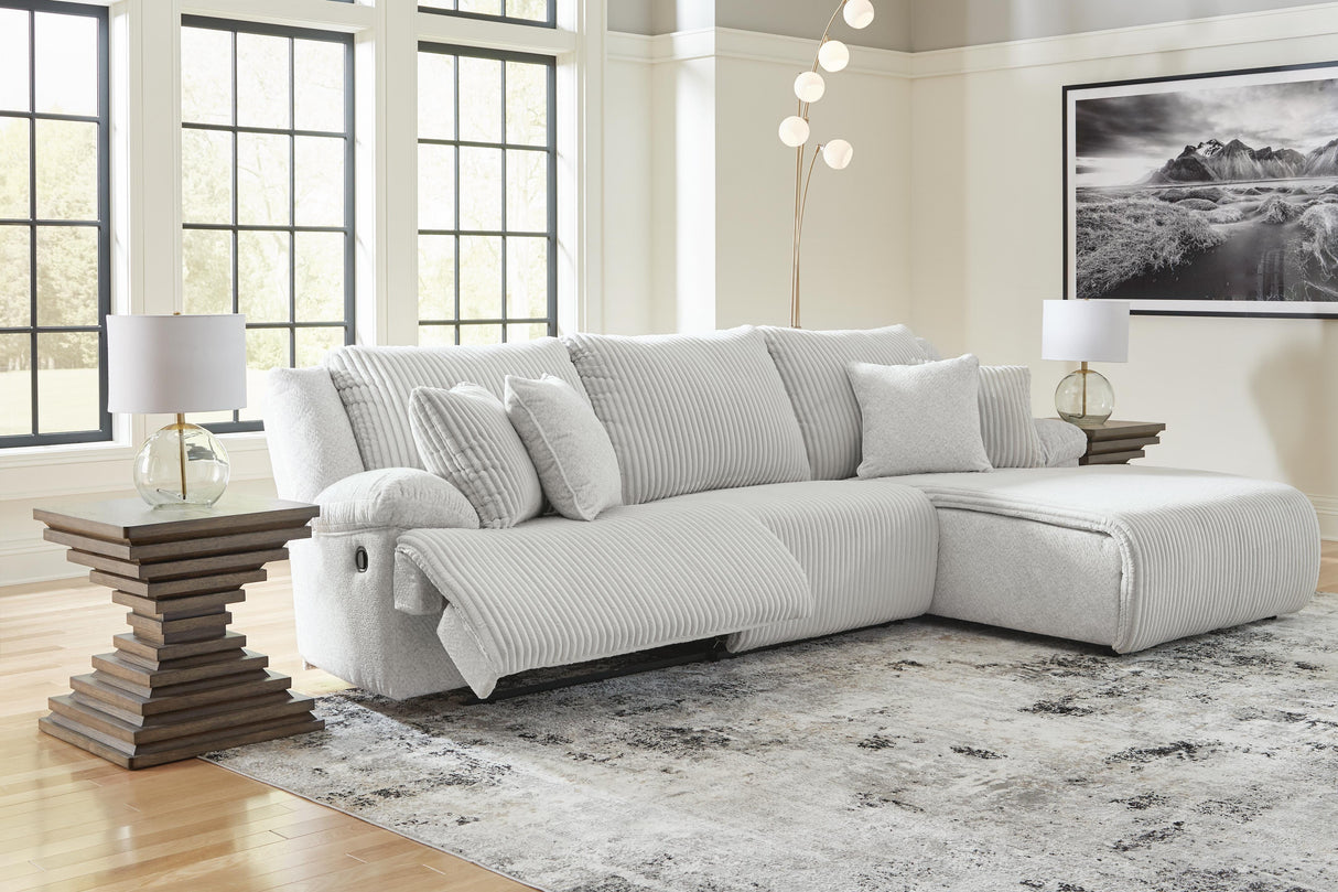 Top Tier 3-Piece Reclining Sectional Sofa Chaise - 92706S6