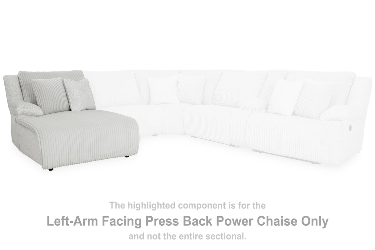 Top Tier Left-Arm Facing Power Reclining Back Chaise - 9270679