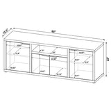 Noriega - 4 Door 60" TV Stand With Hidden Storage - Mango Color