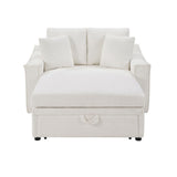Modern Chaise Sofa With Hidden Storage For Living Room
