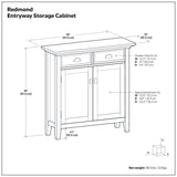 Redmond - Entryway Cabinet With Adjustable Shelves And Drawers - Brown