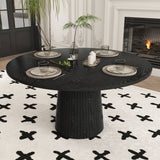 Round Dining Table With Strip Base